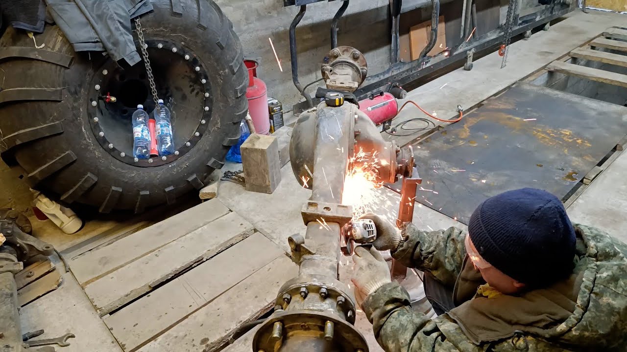 Самодельный вездеход на базе Соболя. Часть 2. Мосты, раздатка