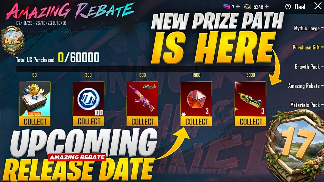 New Amazing Rebate Is Here | Get Free Materials & Mythic Emblems Confirm Release Date |PUBGM