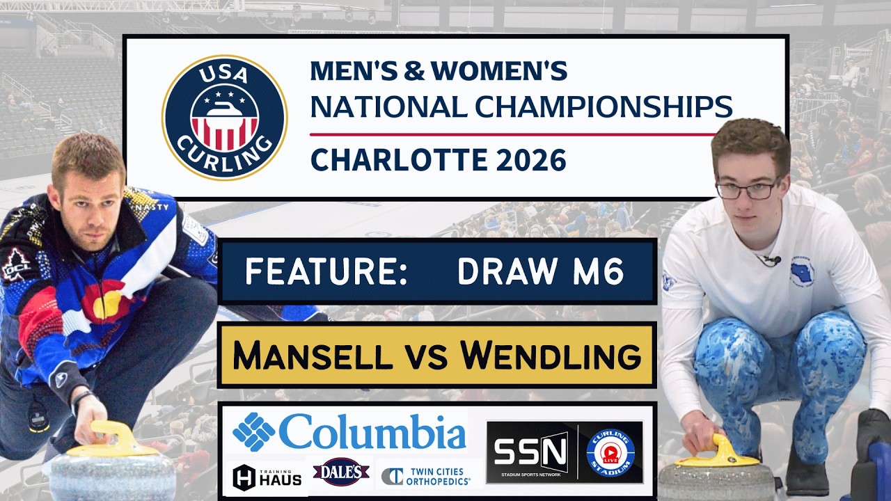 FEATURE: Wesley Wendling vs. Elliott Mansell - Draw M6 - USA Curling National Championships [C]