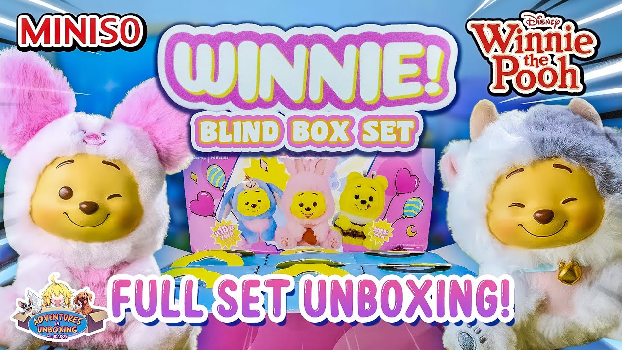 WINNIE! Cute Pooh Bear Costumed Vinyl Pendants from Miniso 📦 FULL SET UNBOXING! 📦