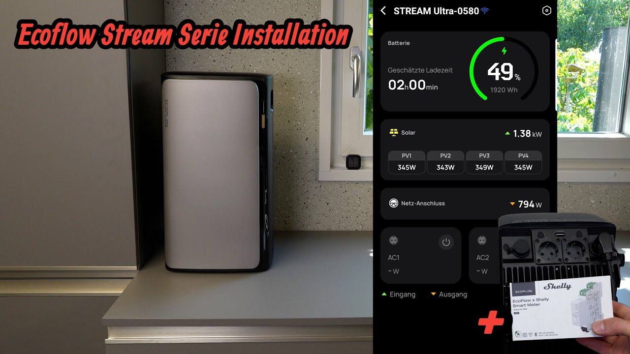 Ecoflow Stream Ultra/AC Pro Installation ✅ App Einrichtung ✅ Shelly Pro 3 EM ⁨@EcoFlowTech⁩