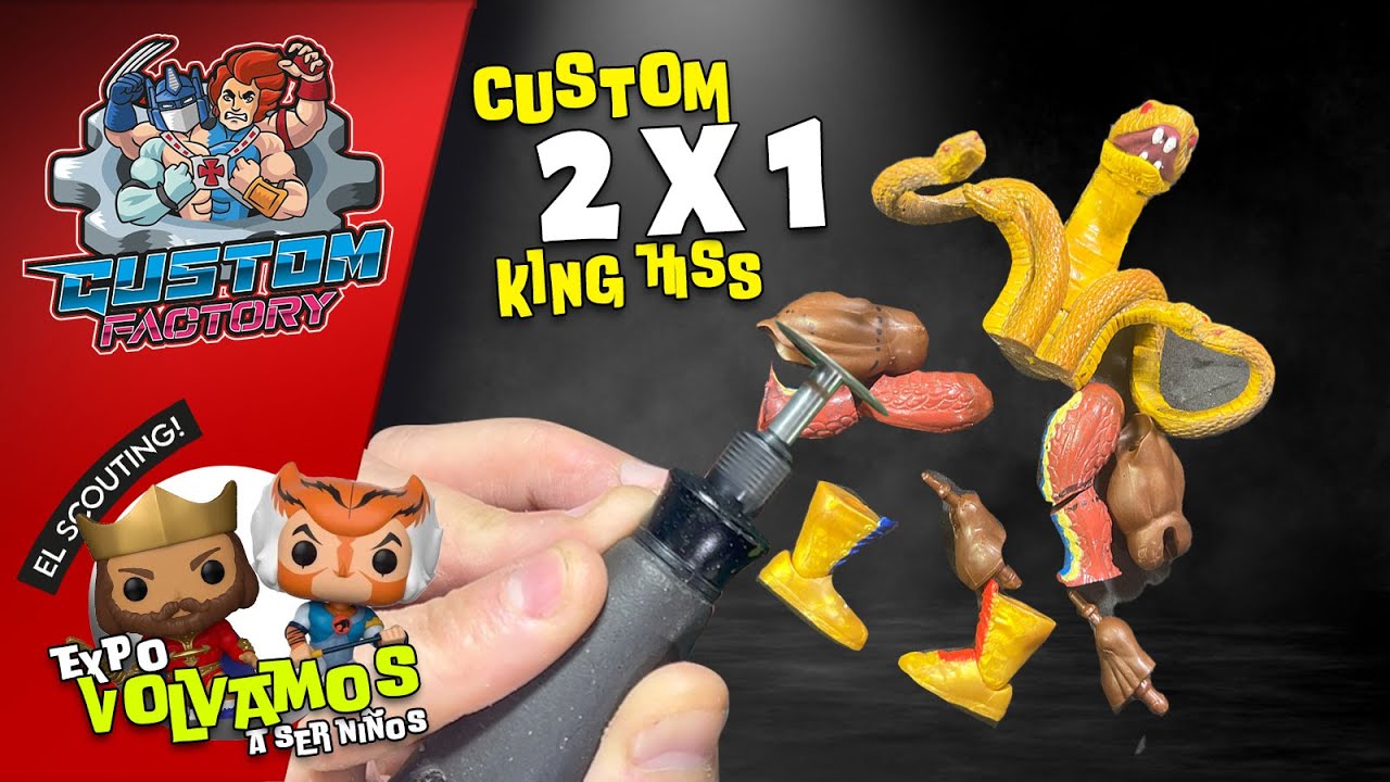 Custom 2x1 King Hiss Motu Origins, diy, tutorial - Custom factory 195 -