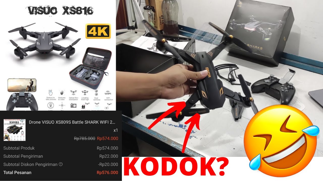 Unboxing dan Review Drone Visuo XS809S Battle Shark