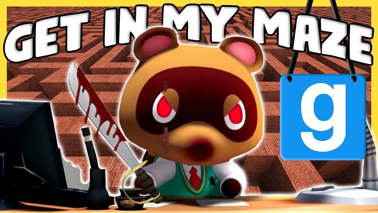 NEXT BOT MAZE CHALLENGE! | Garry's Mod Killer Maze Run (Tom Nook) | JustJoeKing