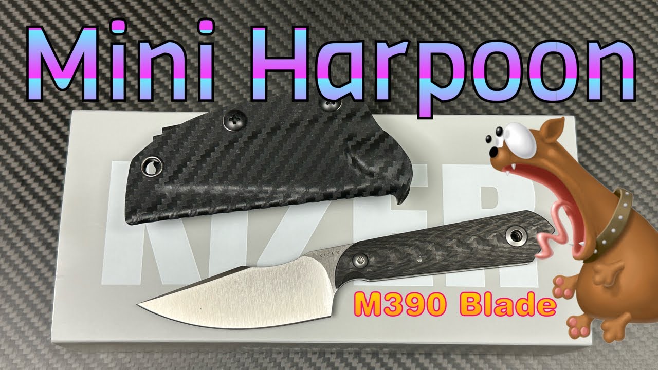 Kizer Mini Harpoon M390 / нож с фиксированным лезвием из углеродного волокна … 😱😱👍