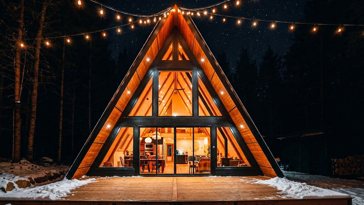 Touring An Unexpected Luxury A-Frame in the Mountains!