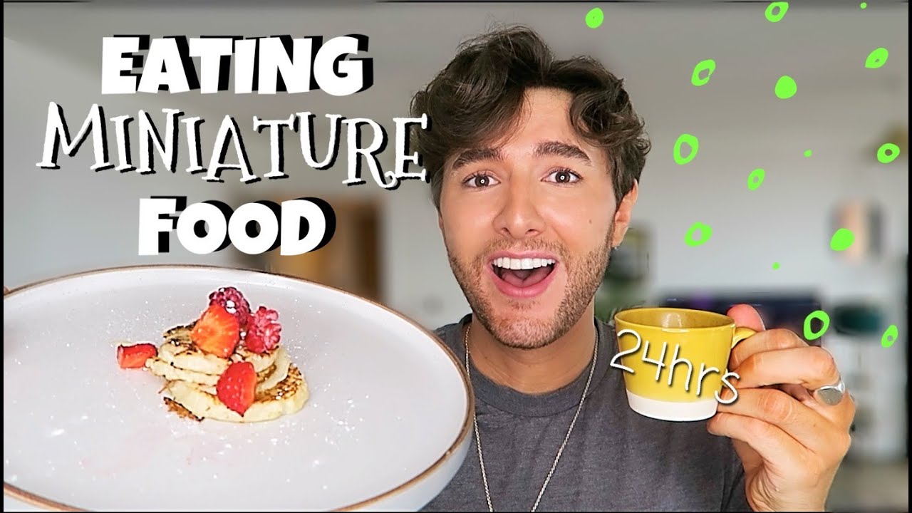 Eating MINIATURE Food For 24hrs! (this was a mess)