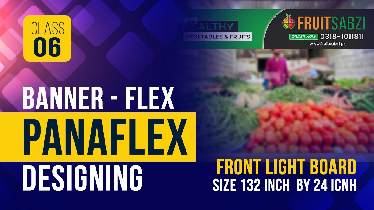 How to design front light flex - vegetable shop panaflex design in photoshop
