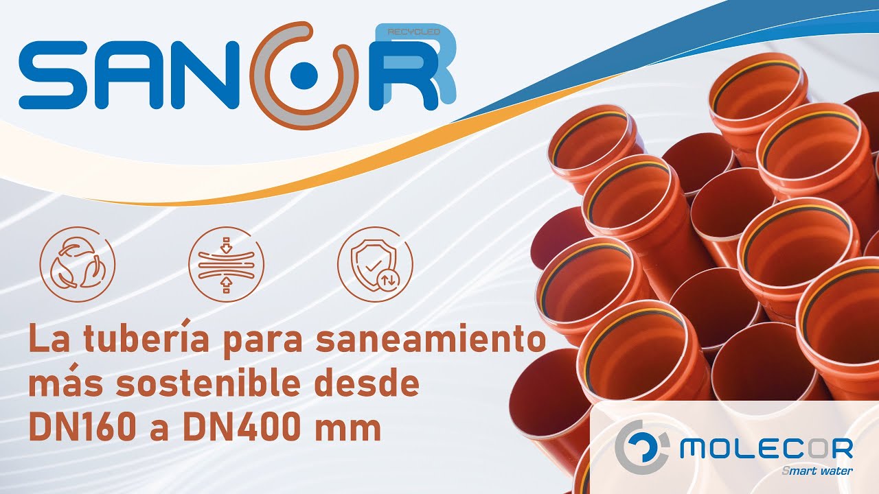 SANOR&reg; Recycled la tuber&iacute;a para saneamiento m&aacute;s sostenible desde DN160 a DN400 mm