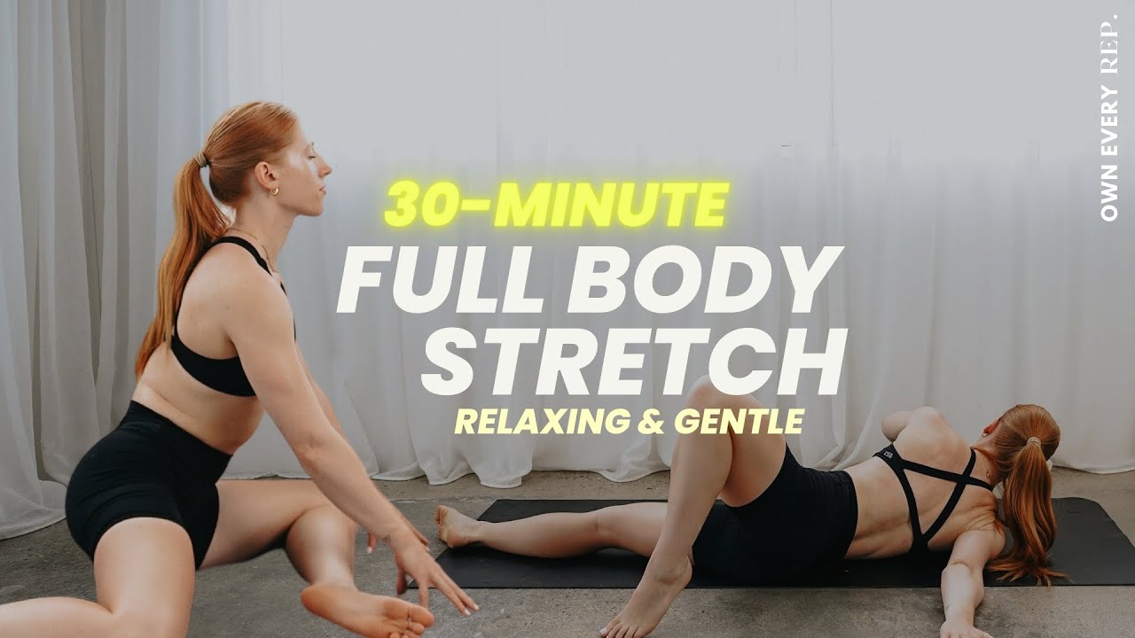 30 Min. Full Body Stretching Routine - Upper & Lower Body | Relaxing | DAY12 #OER BASE