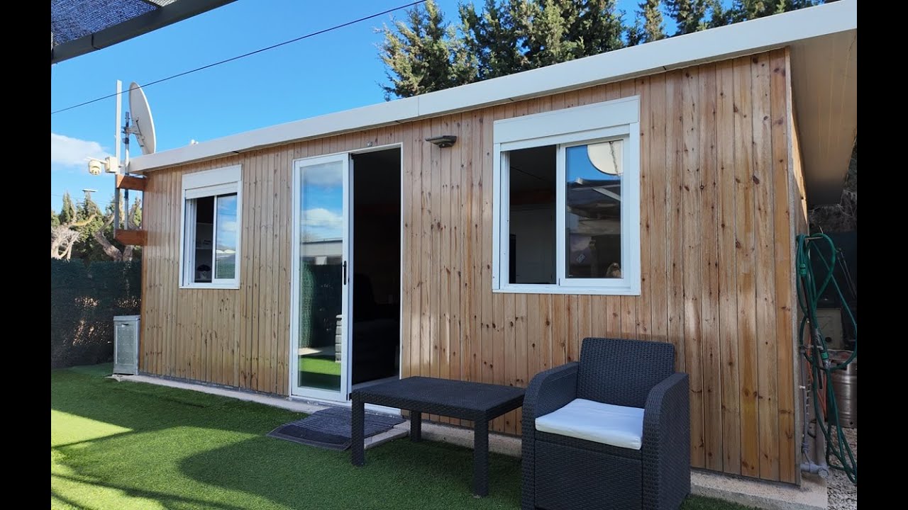 Modern Furnished Bungalow & Terrace For Sale On Camping Benisol Campsite In Benidorm &euro;85,000