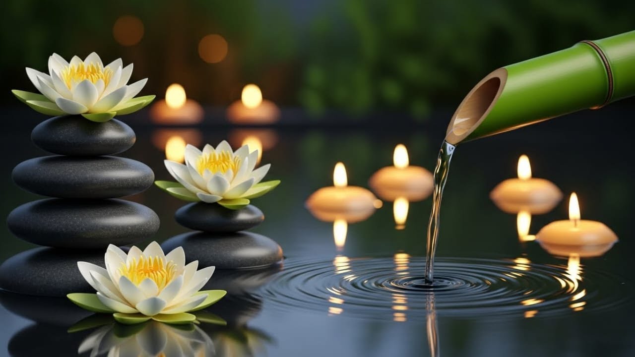 Bamboo Fountain Water Sounds – Soothing Relaxation Music for Deep Rest and Healing