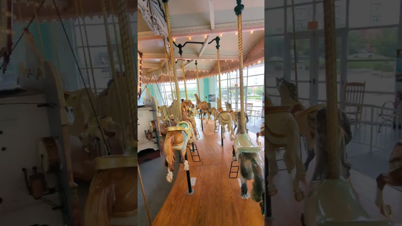 Riding The Hampton, Virginia Carousel on National Carousel Day 7-25-24.