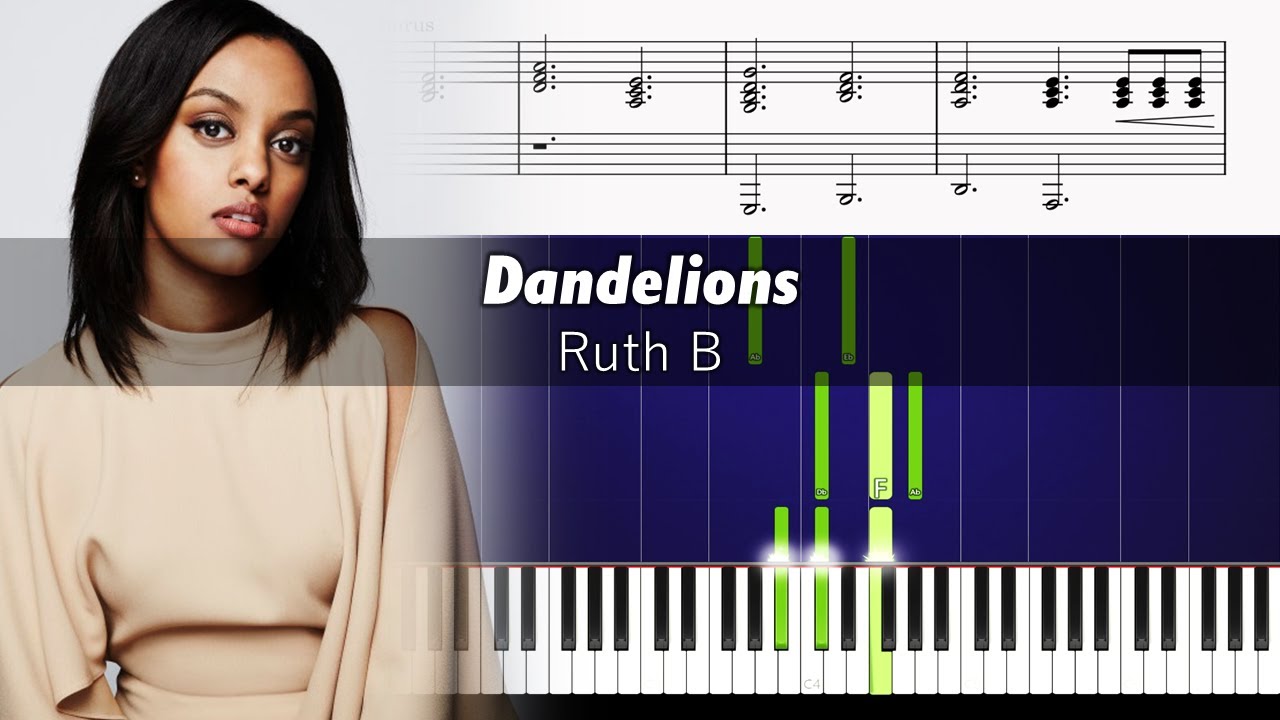 Ruth B. - Dandelions - ACCURATE Piano Tutorial + SHEETS