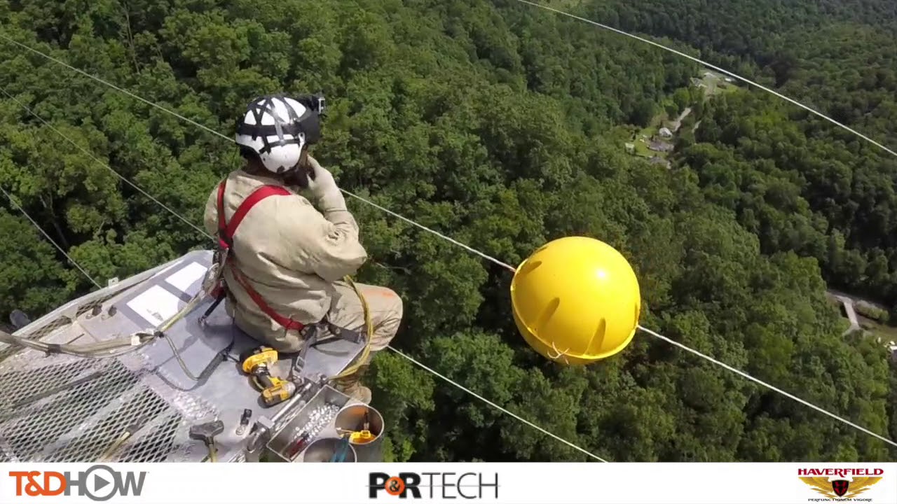 Helicopter Install of Power Line Marker Balls