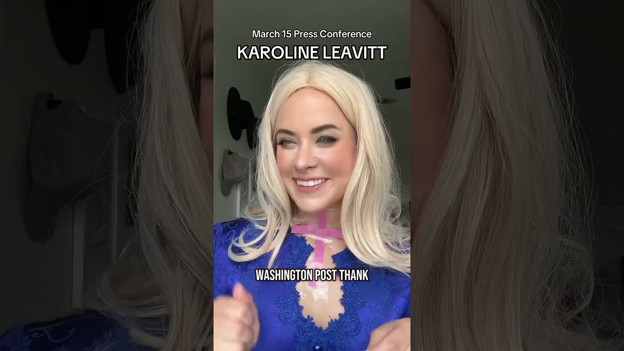 KAROLINE LEAVITT March 15 press conference #funny #politicalcomedy ￼