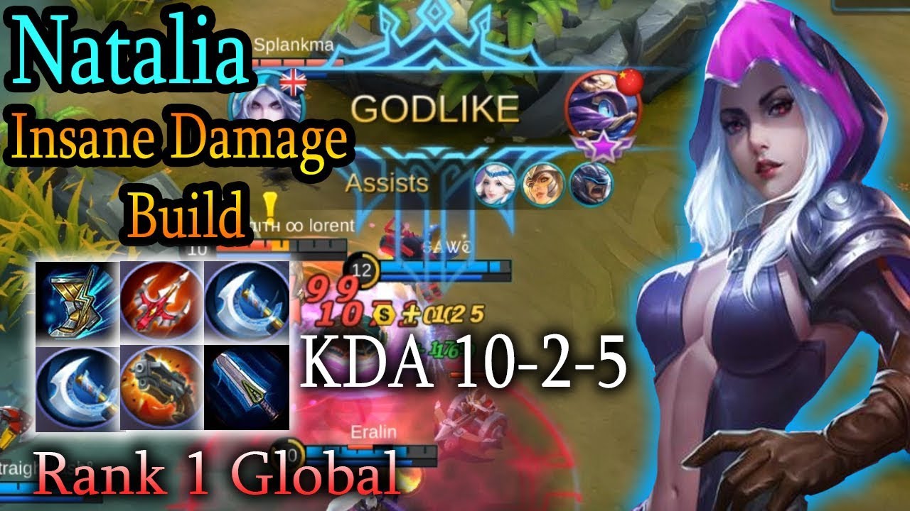 Best Natalia Mythic Gameplay & Build 2018 - Top 1 Global[ᎦᎪᏔᎧ] - Mobile Legends
