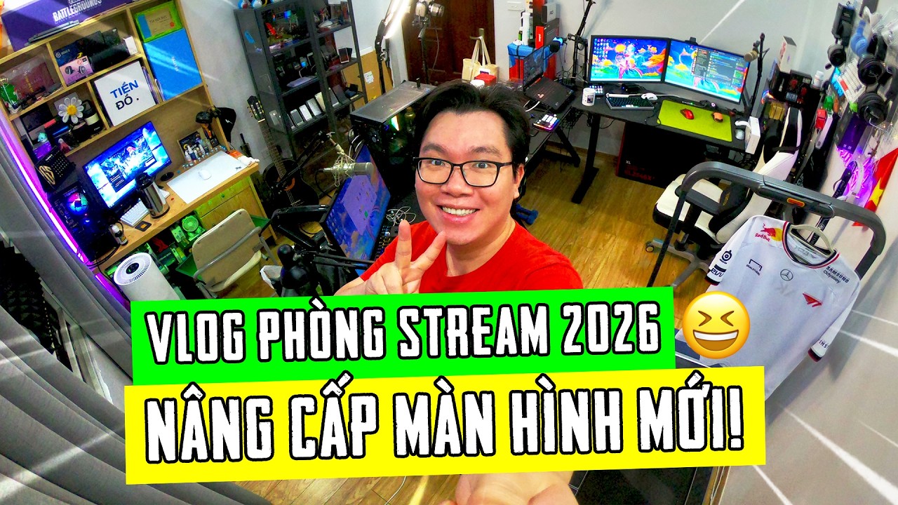 (Vlog) NÂNG CẤP PHÒNG STREAM 2026 VỚI MÀN HÌNH 14M MỚI cùng NAM ART! ĐẬP HỘP ZOWIE XL2546X+