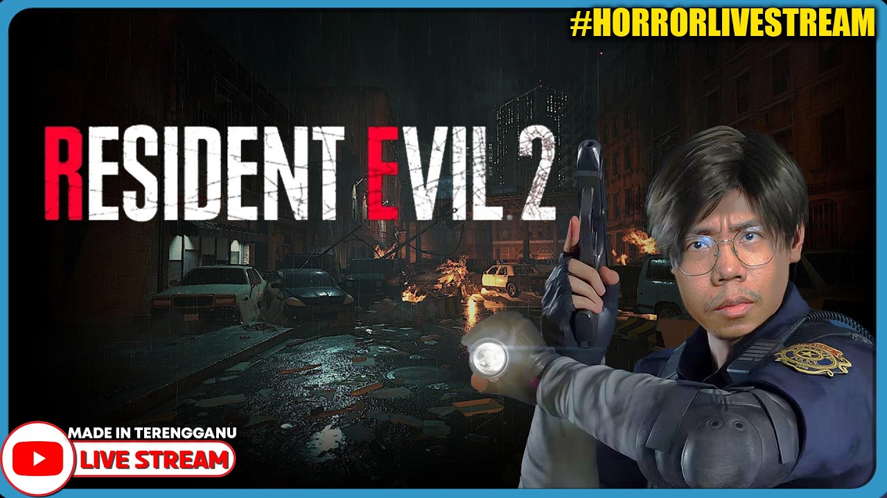 *SERAM!!* FIRST DAY LEON BERTUGAS DI RACOON CITY!! ||🔴 Resident Evil 2 (Malaysia) #HorrorLivestream