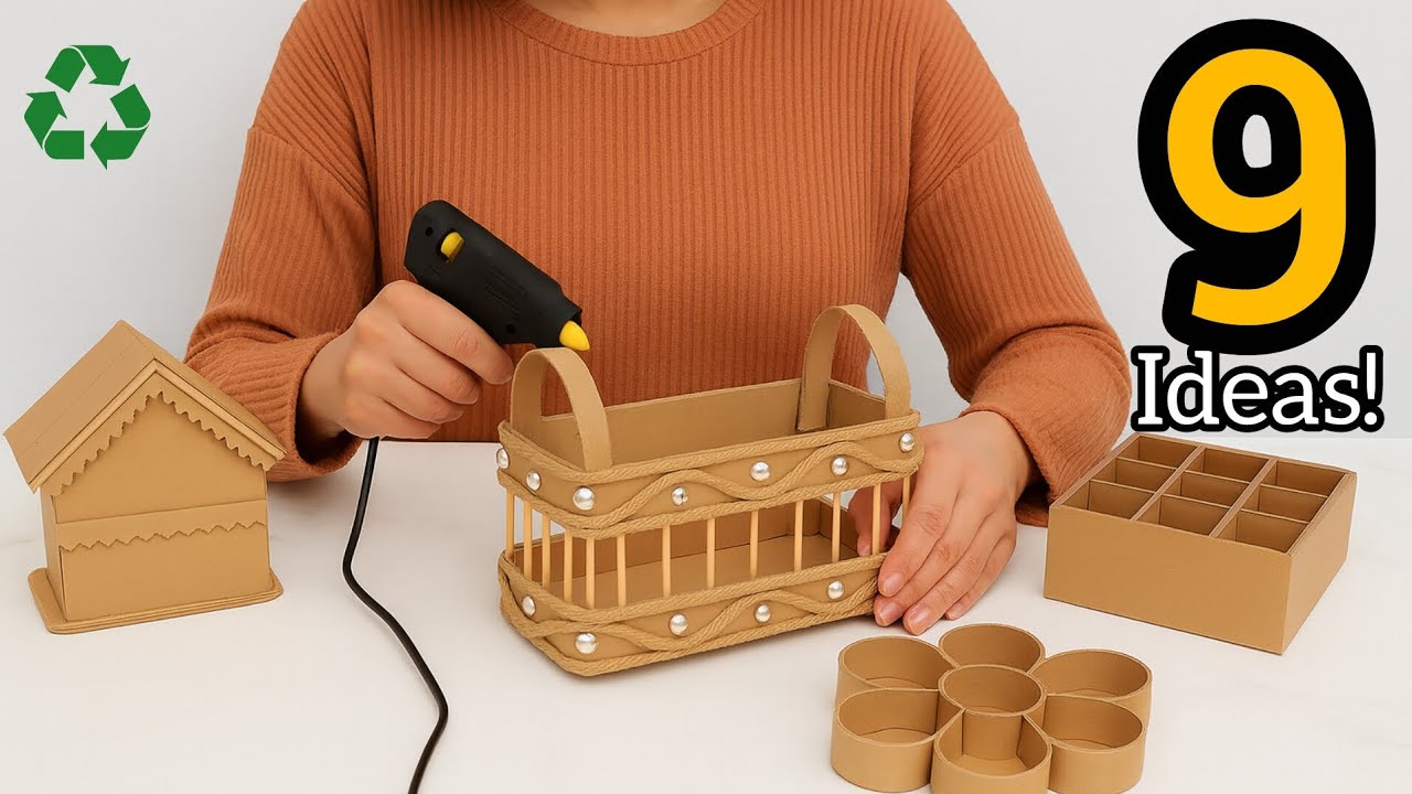 9 Creative Cardboard Ideas 😍| Luxurious Décor on a Budget
