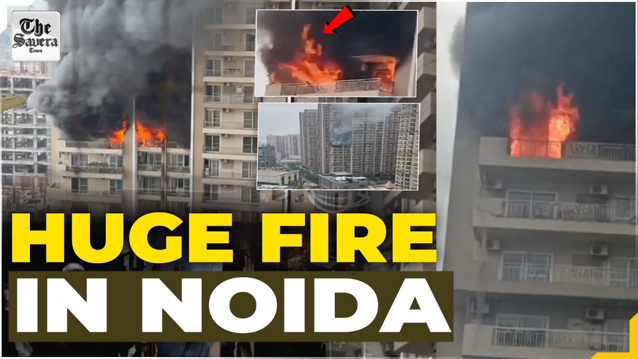 Live | Massive Fi*re Breaks Out In Noida High-Rise | 12th Floor Flat Engulfed In Flames