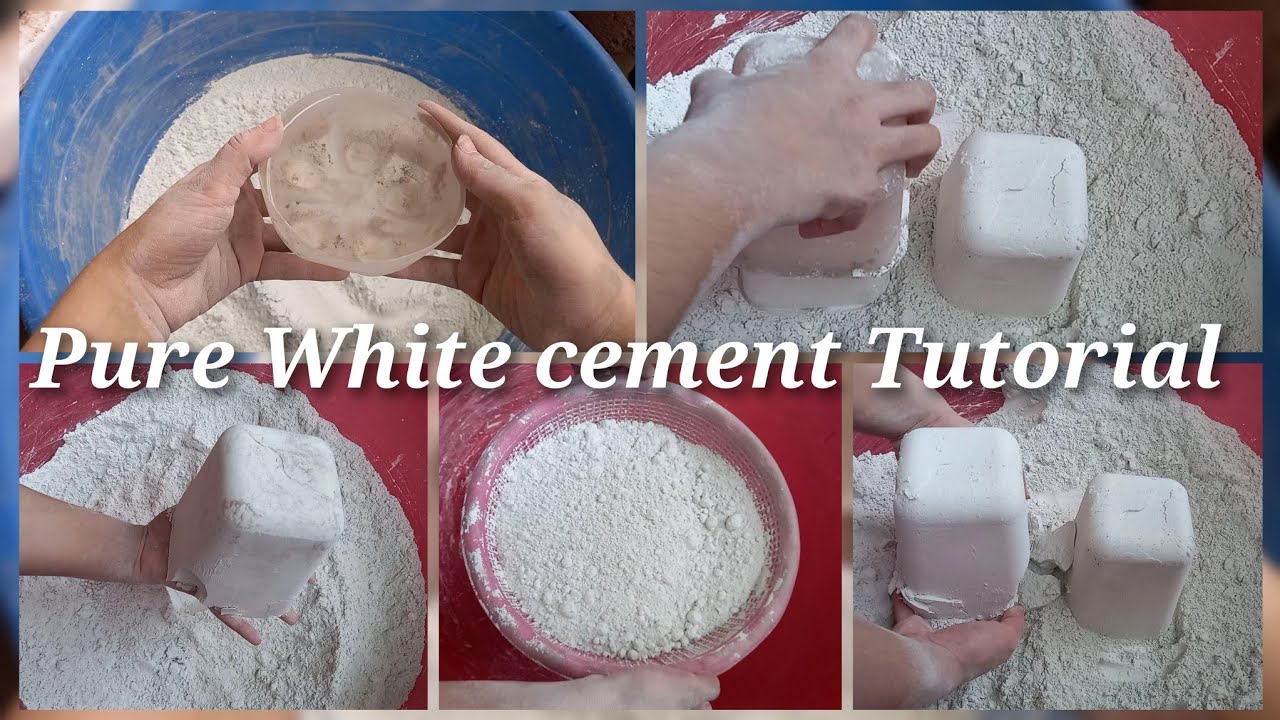 pure white cement tutorial | how to make white cement shapes | how to make pure cement shape
