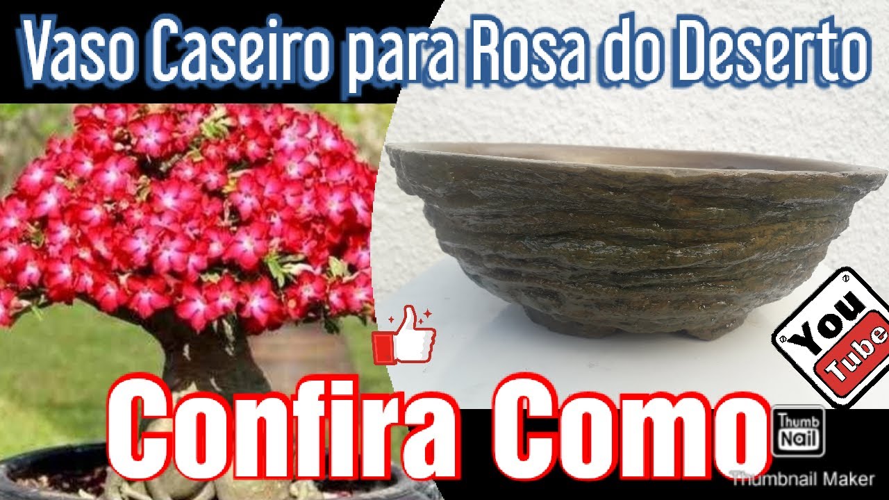 Vaso para Rosa do Deserto Feito com Pano