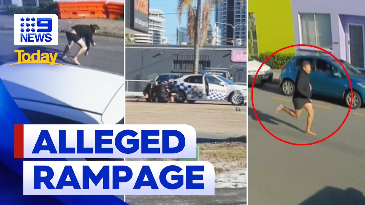 Man charged after alleged Gold Coast rampage | 9 News Australia