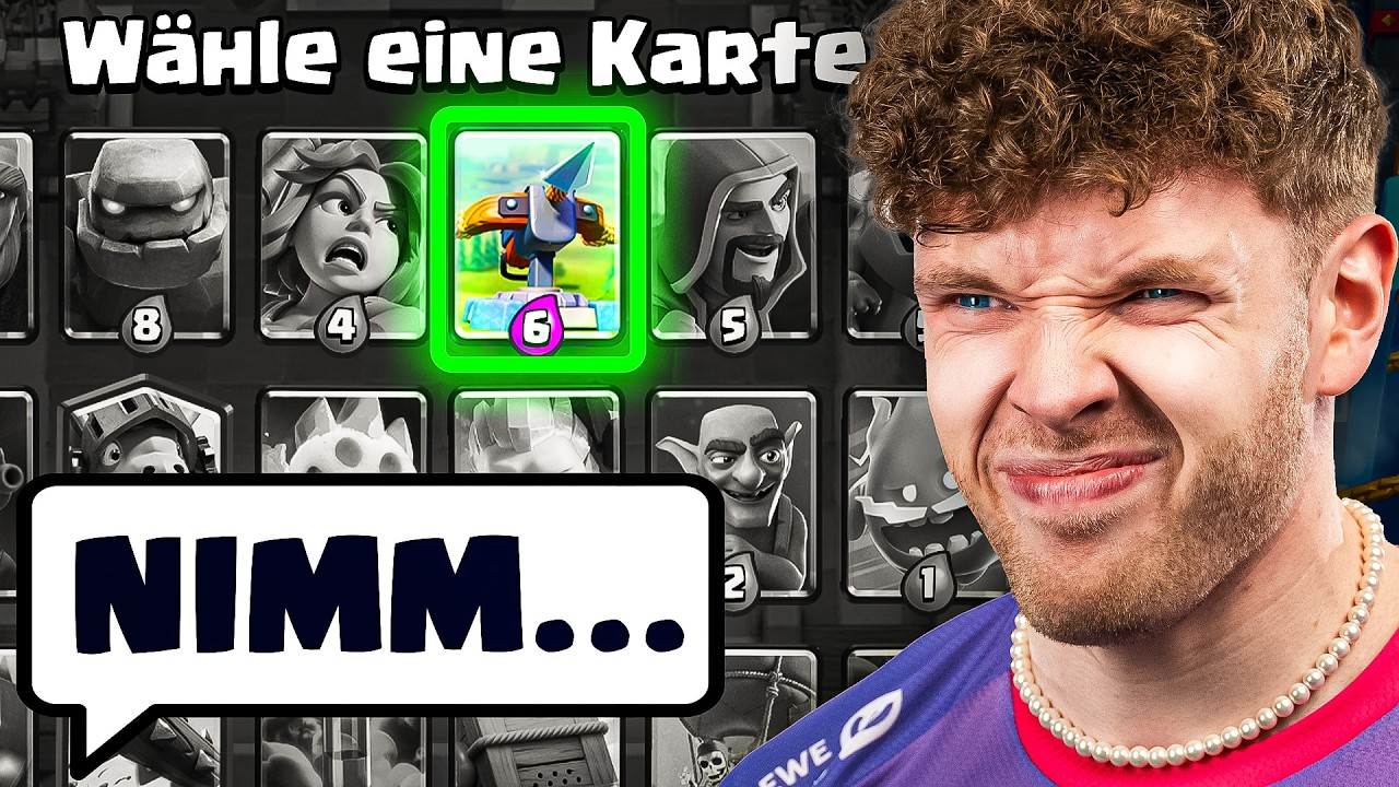 😱🤯GEGNER WÄHLT MEINE KARTEN, BIS ICH RAUSFLIEGE... | Clash Royale Deutsch