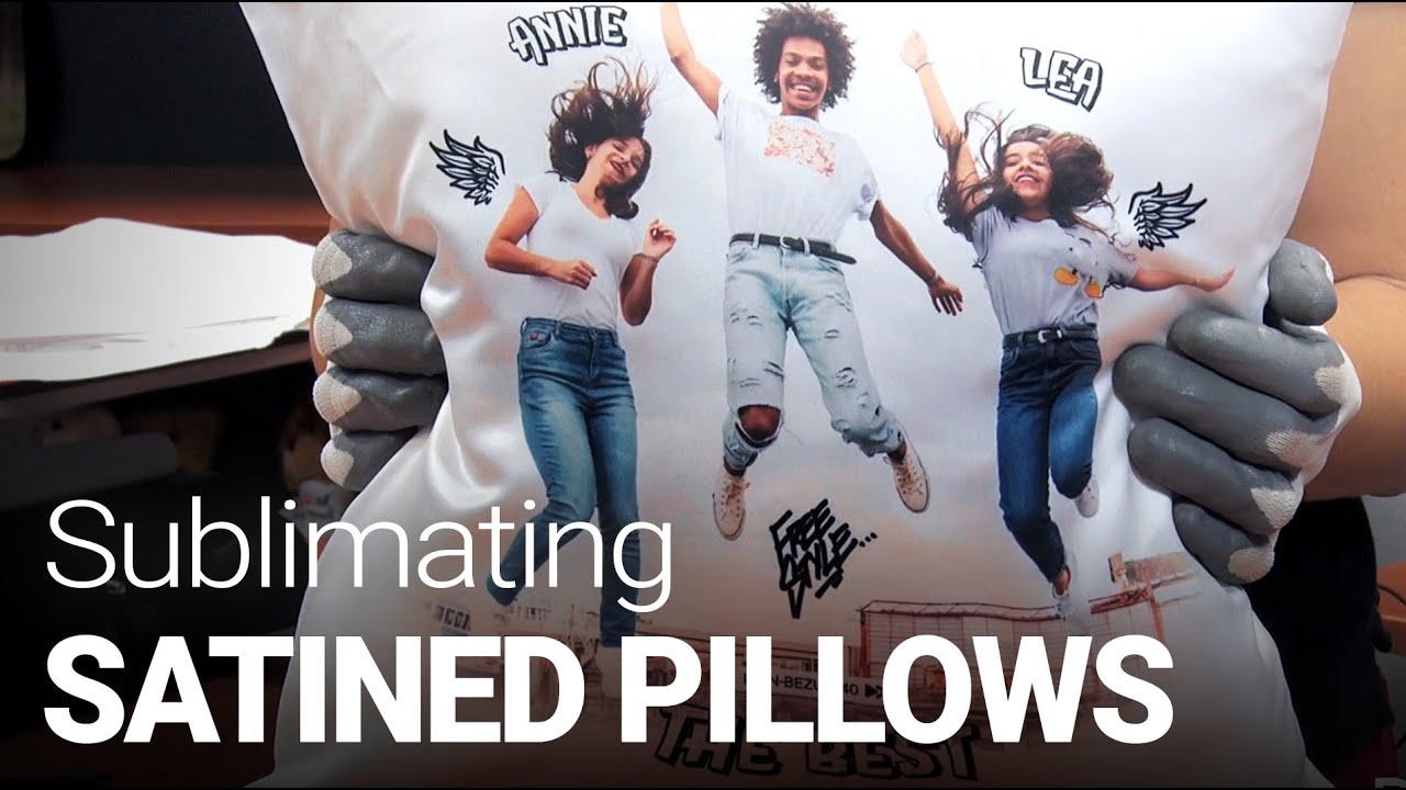 Sublimating a satined pillow case
