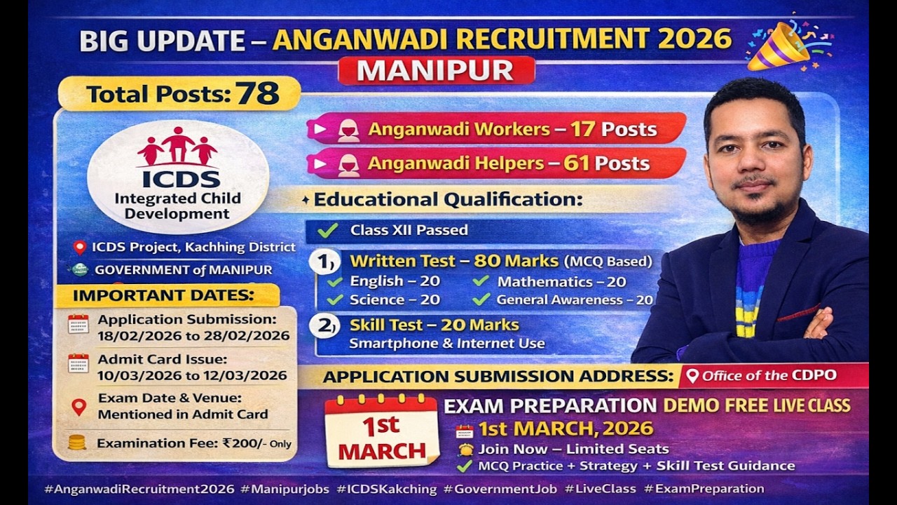 Anganwadi Workers Exam Preparing Free LIVE Class Join Now Today  #anganwadi #kakching #workers #live