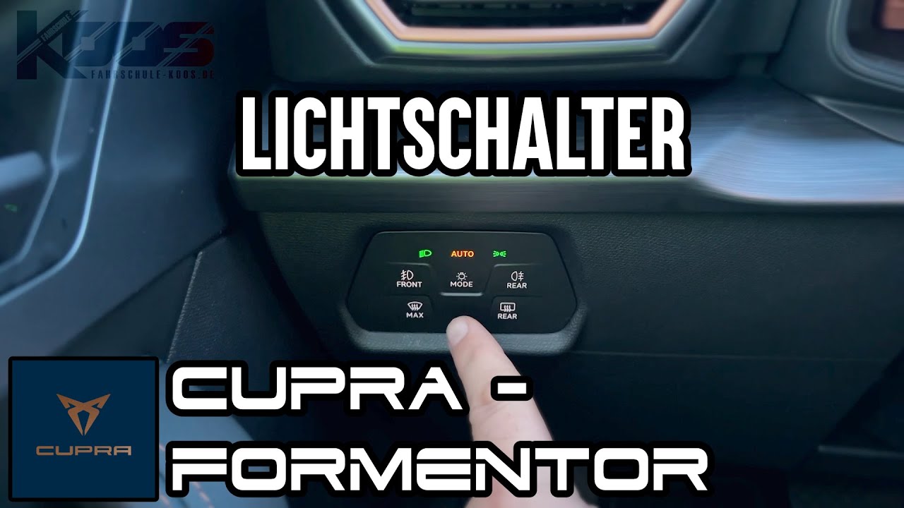 Lichtschalter im Cupra Formentor 2023
