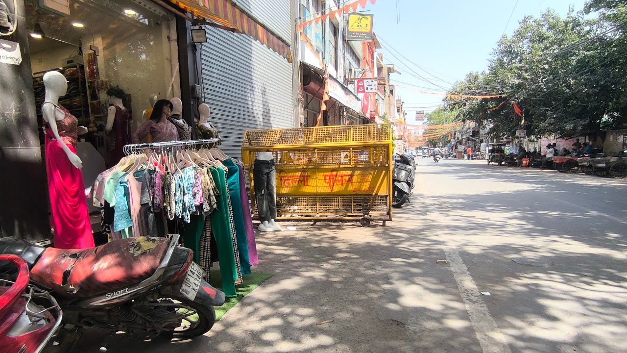 Delhi Babarpur Main Road Market Tour Live Busy Shopping Area