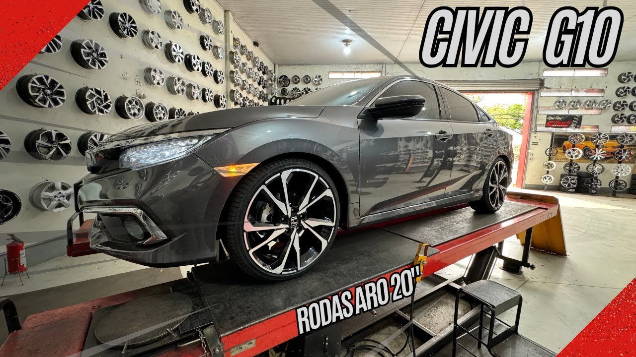 Honda Civic G10 com rodas aro 20 e molas esportivas - Ala Rodas