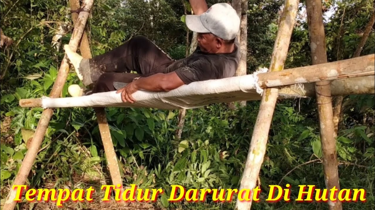Cara Membuat Tempat Tidur Darurat Di Hutan.Part#3.