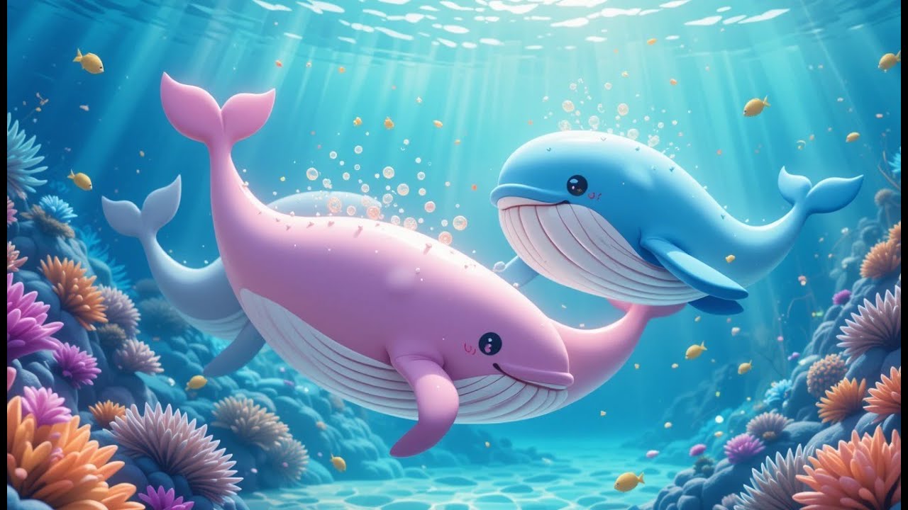 Whales Go Dancing Under the Moon | Fun Ocean Song for Kids | Nursery Rhymes & Songs