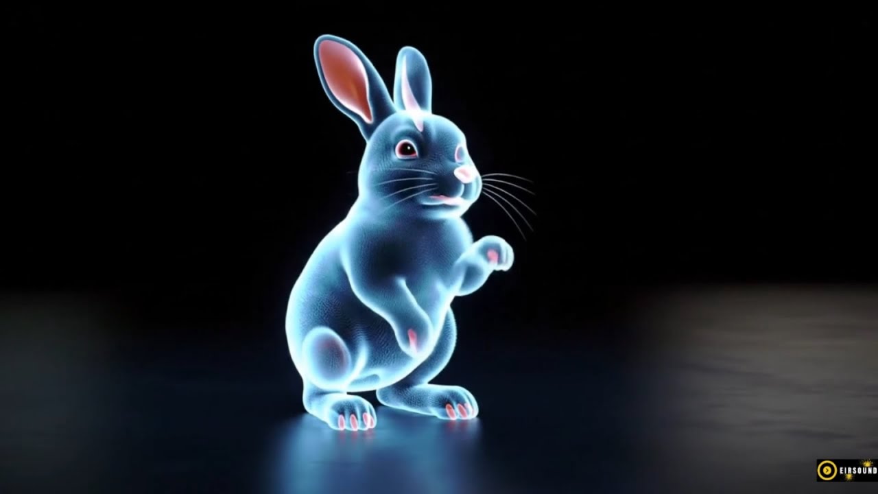 Eye-Catching Virtual 3D Hologram  - Holographic Display Rooster, Tiger, Bird, and Bunny