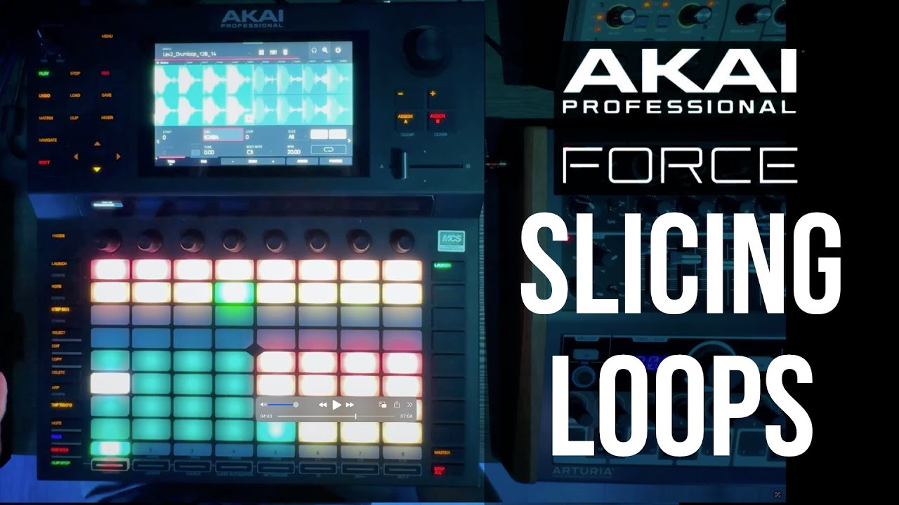 How to slice and play a drum loop to tempo without warping on the Akai Force