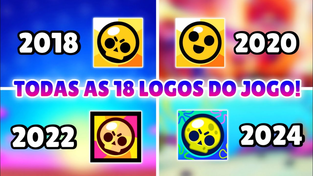 TODAS AS LOGOS DO BRAWL STARS! | GUIA DE EVOLU&Ccedil;&Atilde;O (2016-2024)