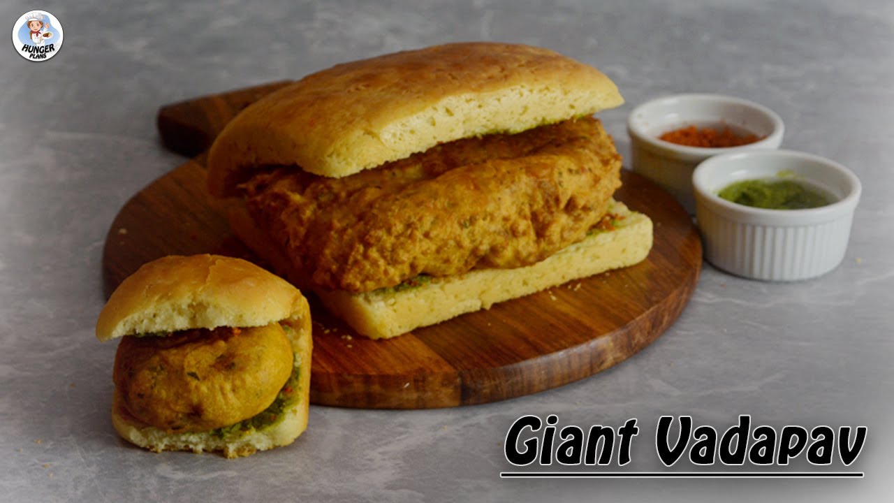Giant Food That's TOO BIG TO EAT | Making the World's Biggest Vada Pav | Giant Food |  Hunger Plans