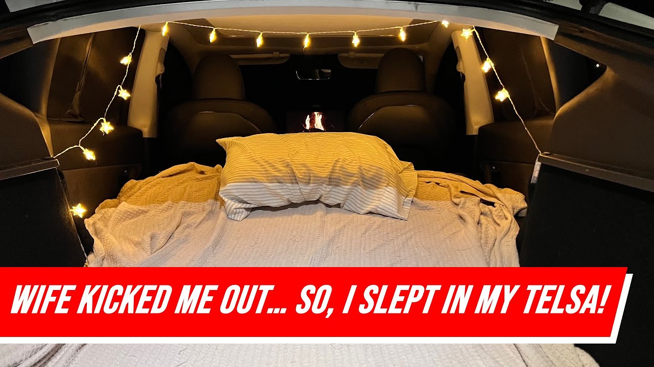 Tesla Model Y Mattress by TLYARD - Slept in my Tesla overnight while it was 85 Degrees out!