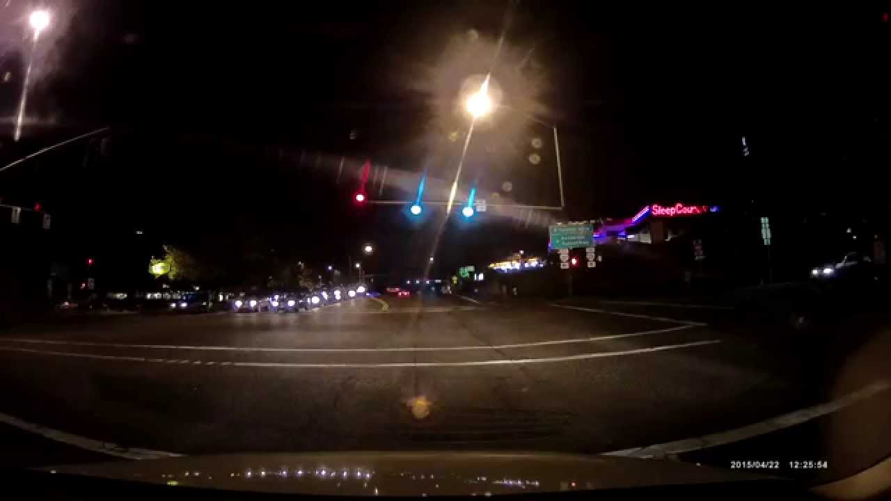 Red light camera on a yellow light