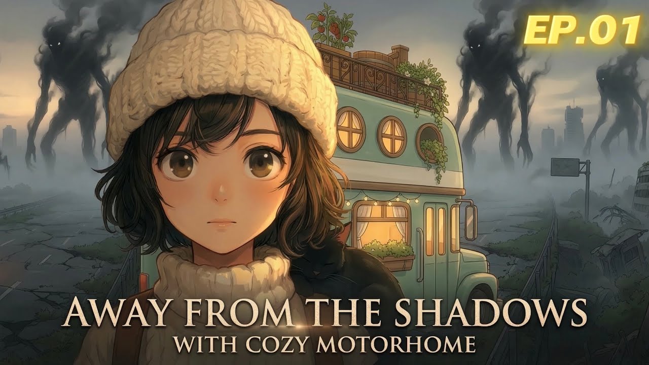 Cozy Van Life ASMR | Living with My Black Cat (Ghibli Inspired) | Study & Sleep Sounds [EP1]
