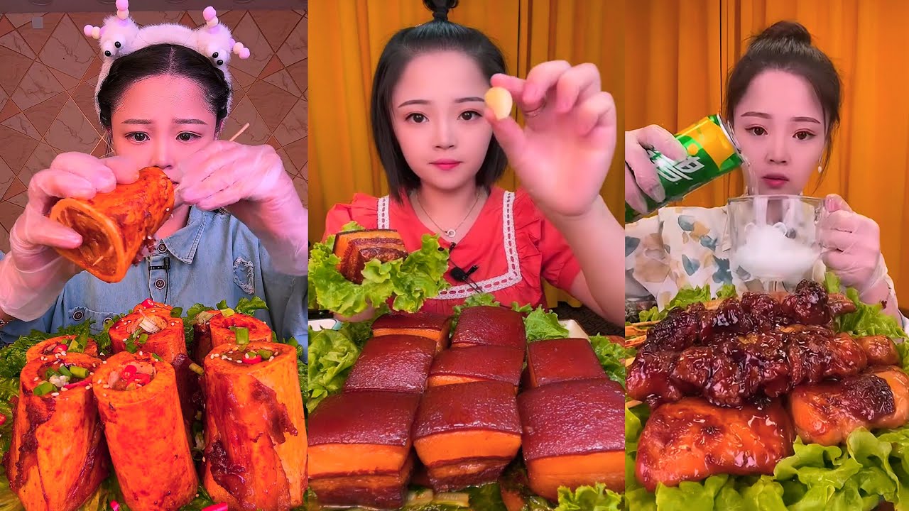 Real Mukbang :) spicy Pork Bellly Soothing Sounds While Enjoying Delicious 먹방 모음이 팅쇼 리얼 사운드 #1634
