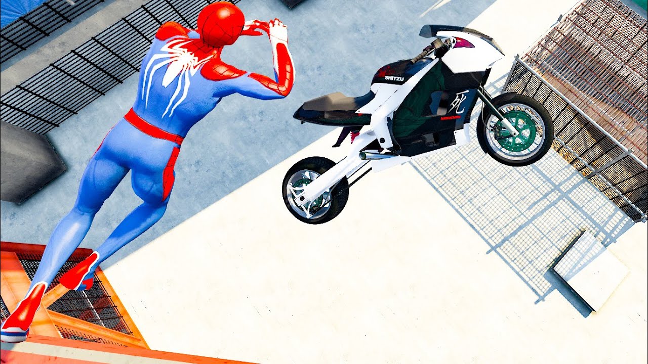 GTA 5 SPIDERMAN Ragdolls Motorcycle Fails 4k Compilation (GTA 5 Fails, Funny Moments/Ragdolls)