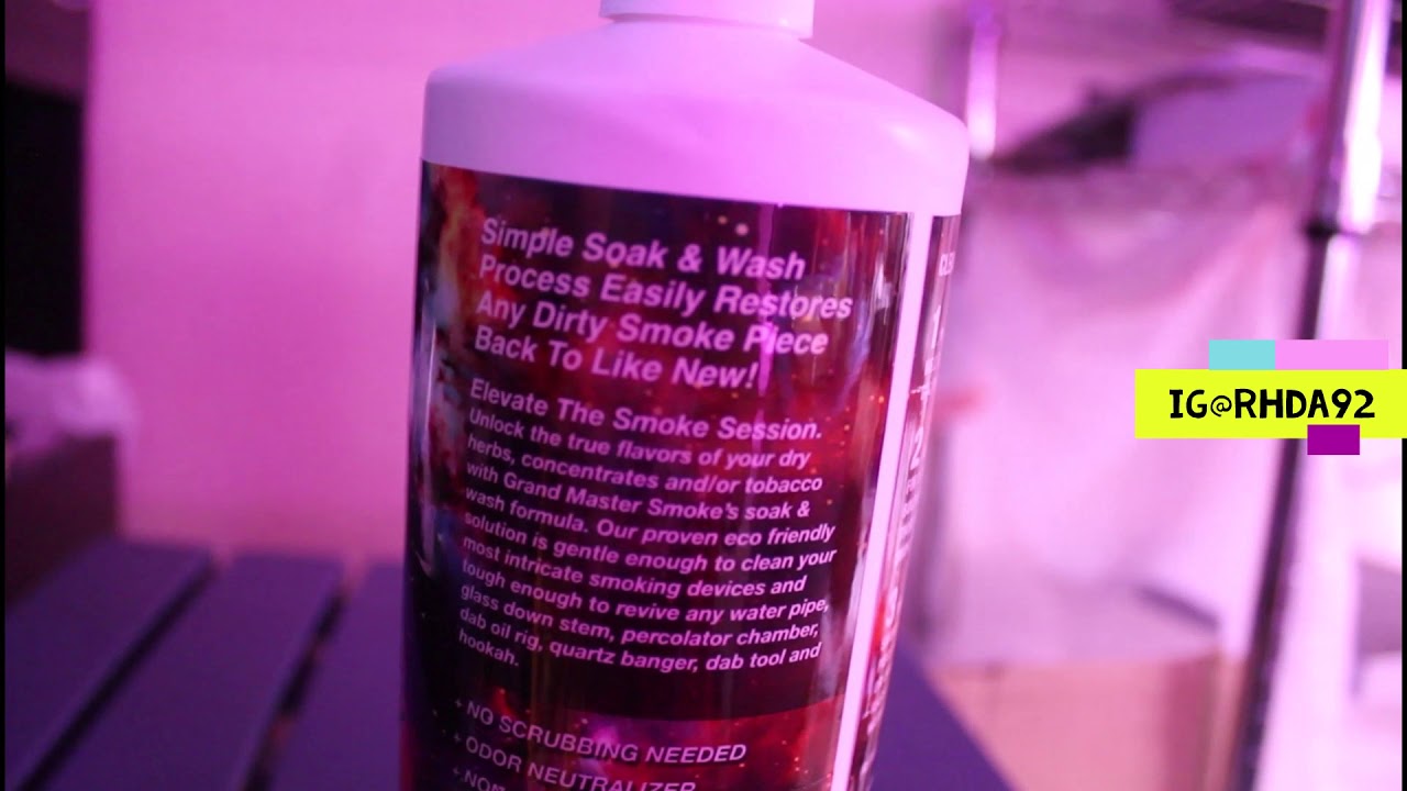 GRAND MASTER SMOKE CANNABIS OIL RIG OR PIPE HOOKA CLEANER UNBOXING