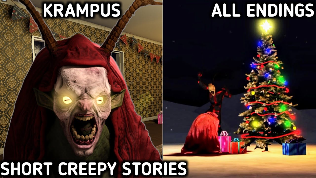 Короткие жуткие истории Roblox - KRAMPUS. Полное прохождение. Рождественское обновление. Все конц...