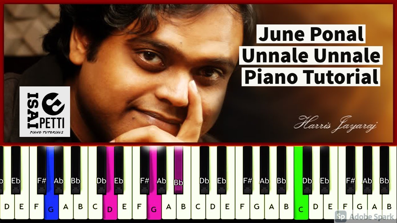 June Ponal July Katre | Piano Notes | Harris Jayaraj | Isai Petti
