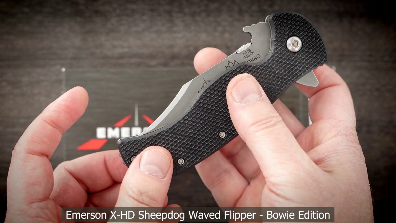 Emerson X-HD Sheepdog Waved Flipper
