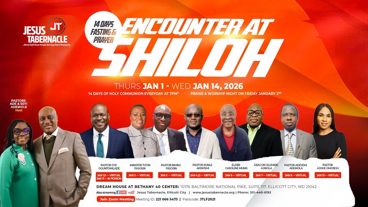 Encounter At Shiloh Day 14 || Pastor Ade || 1/14/26 || Jesus Tabernacle